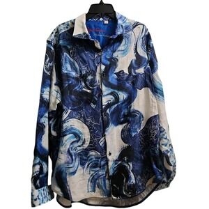 Robert Graham Mens‎ Size XL Boulder Beach Limited Edition Linen 295/1226